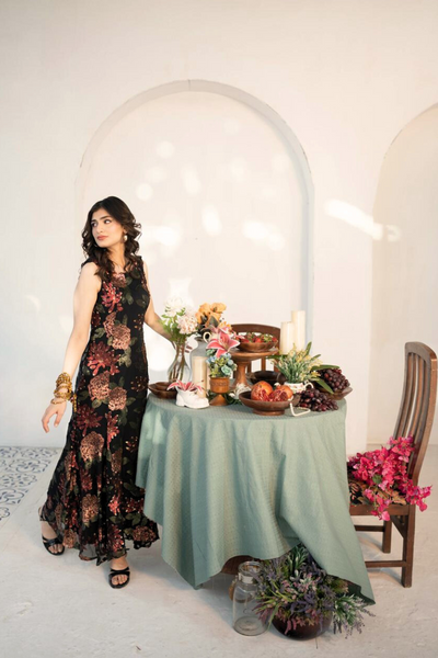 Berry Bosom Black Rose Eid Dress: Festive Collection